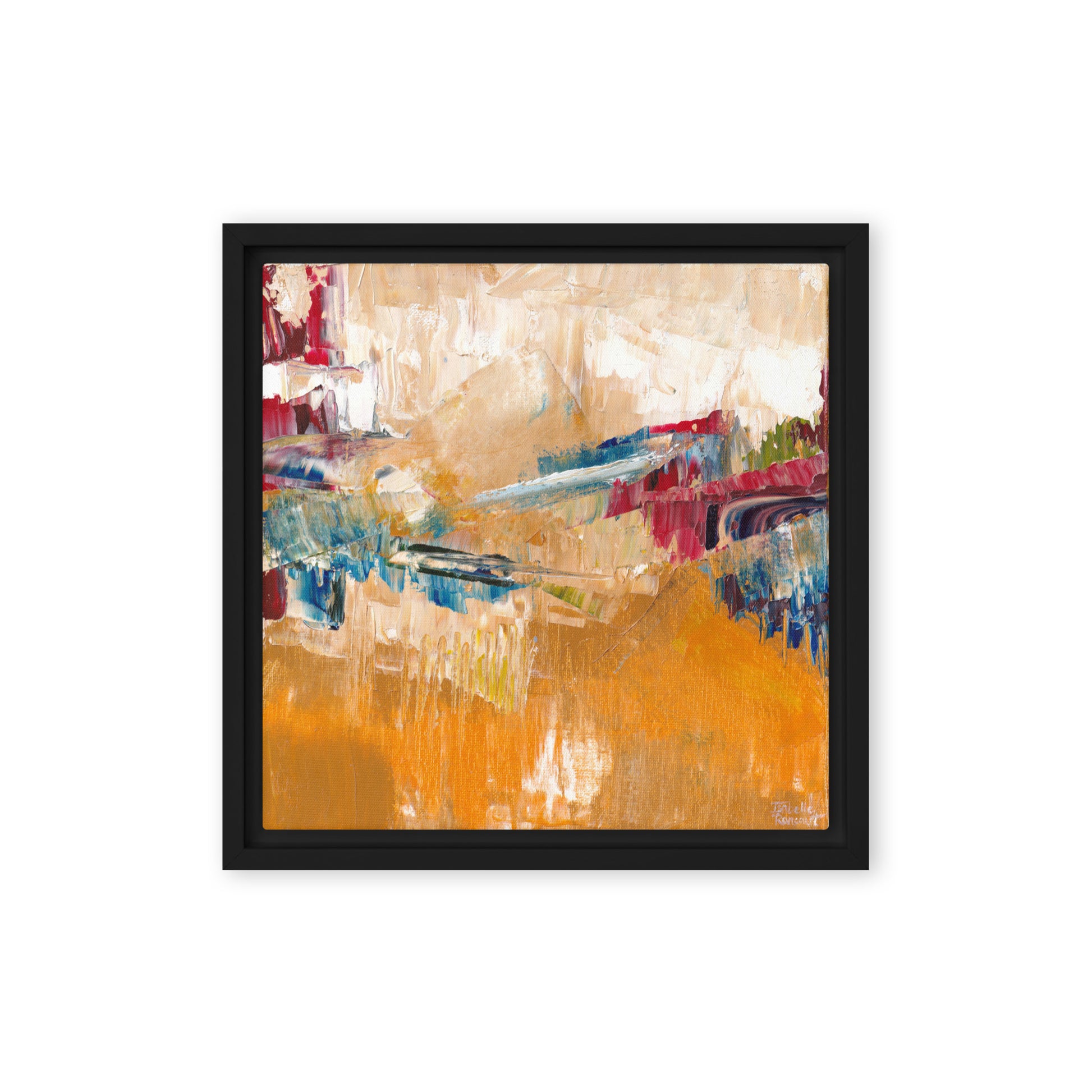 framed-canvas-_in_-black-12x12
colors of the painting :ocre, red, bleu and green