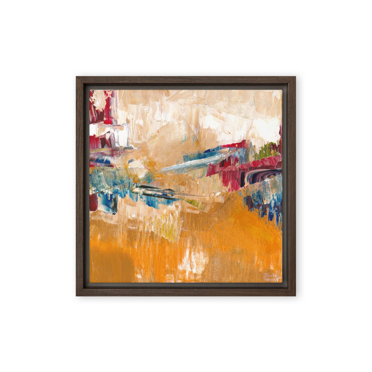 framed-canvas-_in_-brown-12x12
colors of the painting :ocre, red, bleu and green