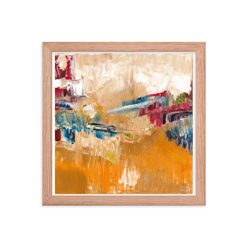 framed-canvas-_in_-Red Oak-12x12
color of the painting: ocre, red, bleu and green